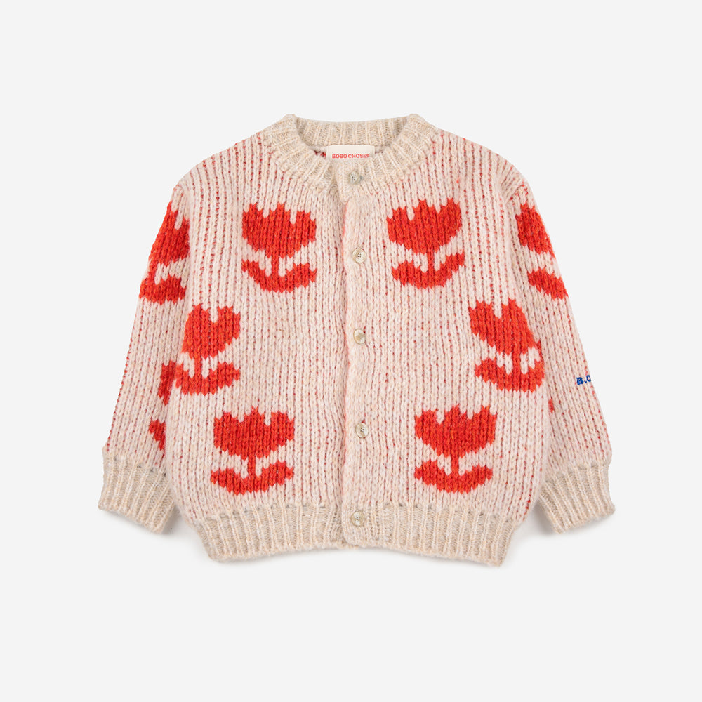 Bobo Choses - AW23 Jacquard Bomber Jacket - Big Flower Allover