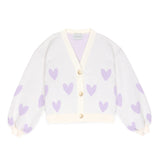 Mipounet :: Lena Cardigan Ecru/Mauve