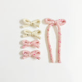 Dada :: Long Bow Hair Clip Pink