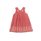 Lali Kids :: Sofia Dress In Coral Crossstitch