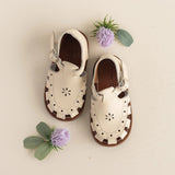 Adelisa & Co :: Leather Sandals Cream Flora