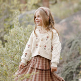 Rylee & Cru :: Boxy Cardigan Winter Floral Embroidery