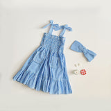 Kidsagogo :: Eliza Dress Stripe Iris Blue