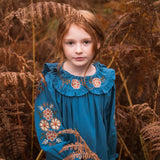 Lali Kids :: Belle Dress Azure With Embroidery