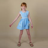 Lali Kids :: Clara Romper In Airy Blue Linen