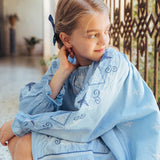 Lali Kids :: Crocus Dress In Airy Blue Linen