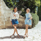 Lali Kids :: Paperbag Shorts In Agean Blue