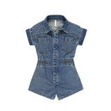 Rylee & Cru :: Utility Romper Indigo