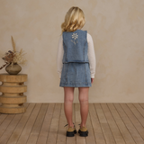 Rylee & Cru ::Denver Mini Skirt Light Washed Denim