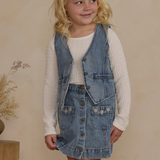 Rylee & Cru ::Denver Mini Skirt Light Washed Denim