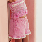 Louise Misha :: Shorts Vallaloid Pink Fragola Vichy