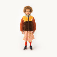 Tiny Cottons :: Color Block Polar Sherpa Jacket Dark Brown/Soft