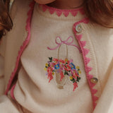 Konges Sloejd :: Collette Knit Cardigan Off White/Pink