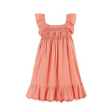 Emile Et Ida.:: Robe Brodee Smockee Vichy Pivoine