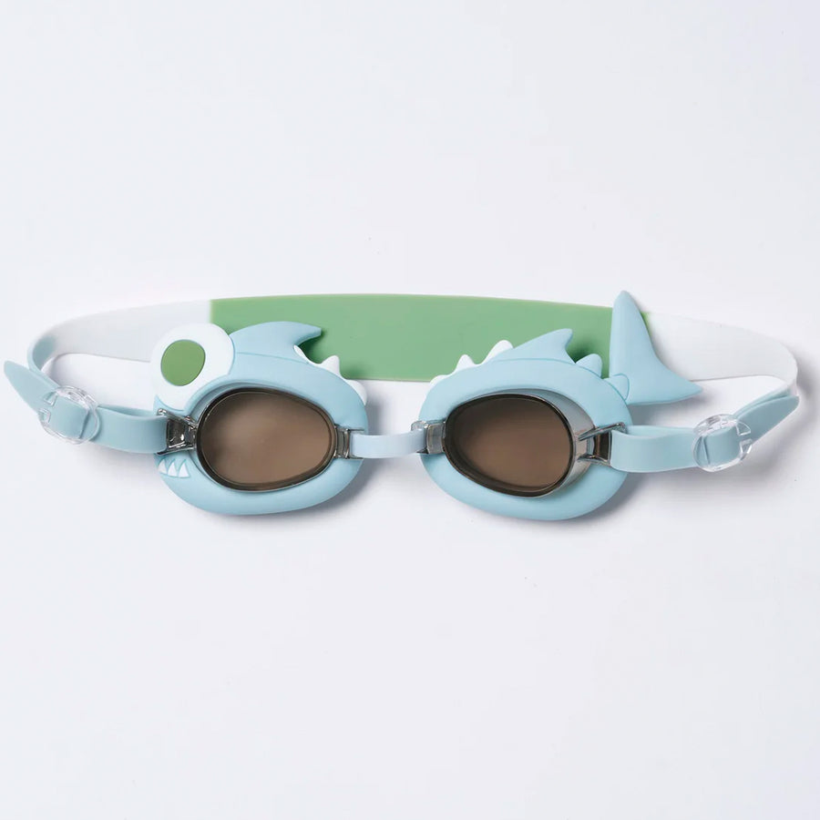 Sunnylife :: Mini Swim Goggles Shark Tribe Khaki – The Front Shop